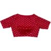 Red 100% cotton readymade Blouse for women by confidAnce