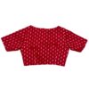 Red 100% cotton readymade Blouse for women by confidAnce