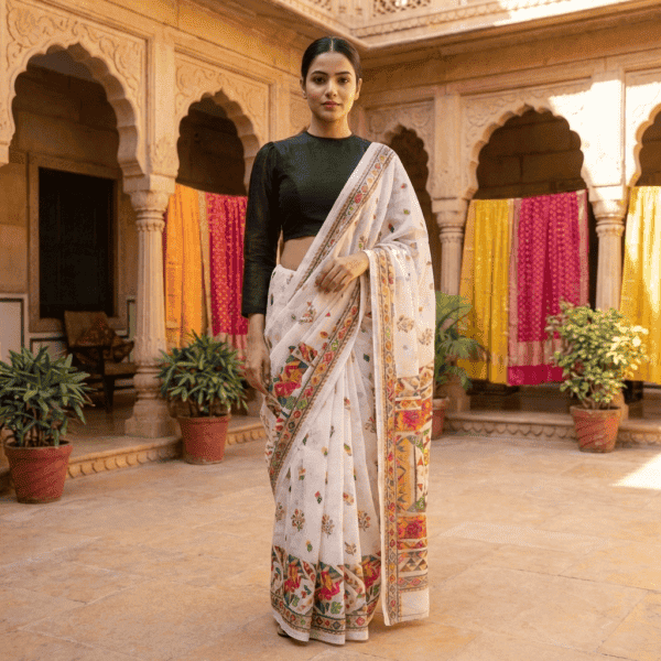 Potli Buttons Ke Saath Kala Blouse